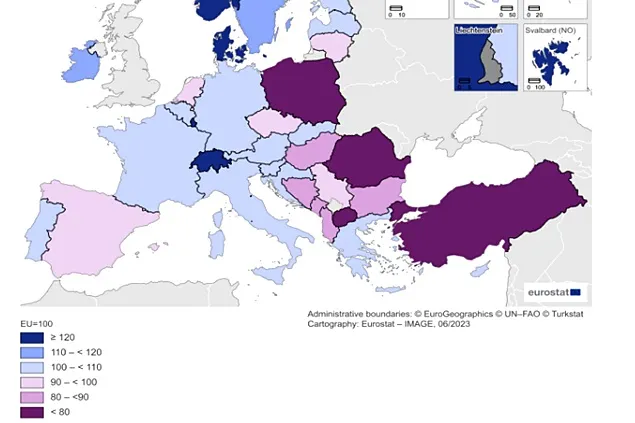 Eurostat: În România, prețul alimentelor e cu 28 % mai mic decât media europeană