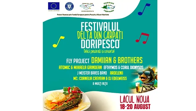 Doripesco organizează cea de-a V-a ediție a Festivalului Pescăresc Delta din Carpaţi, în perioada 18-20 august