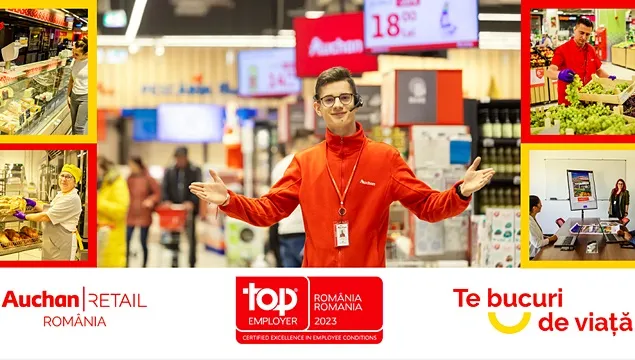 Auchan România primește certificarea Top Employer 2023