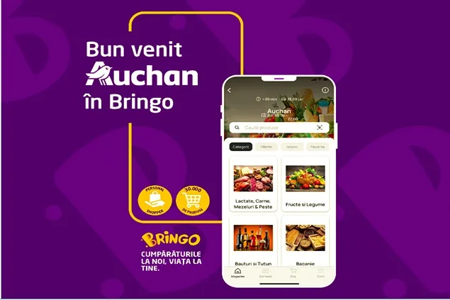 Auchan și Bringo au încheiat un parteneriat pentru livrări rapide la domiciliu