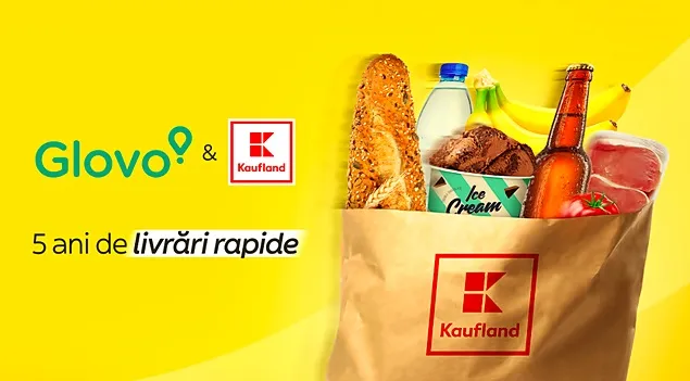 Kaufland: 5 ani de livrări prin Glovo și 20.000 de mese comunitare pentru Cantina socială
