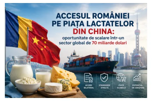 Accesul României pe piața lactatelor din China: oportunitate de scalare într-un sector global de 70 miliarde dolari