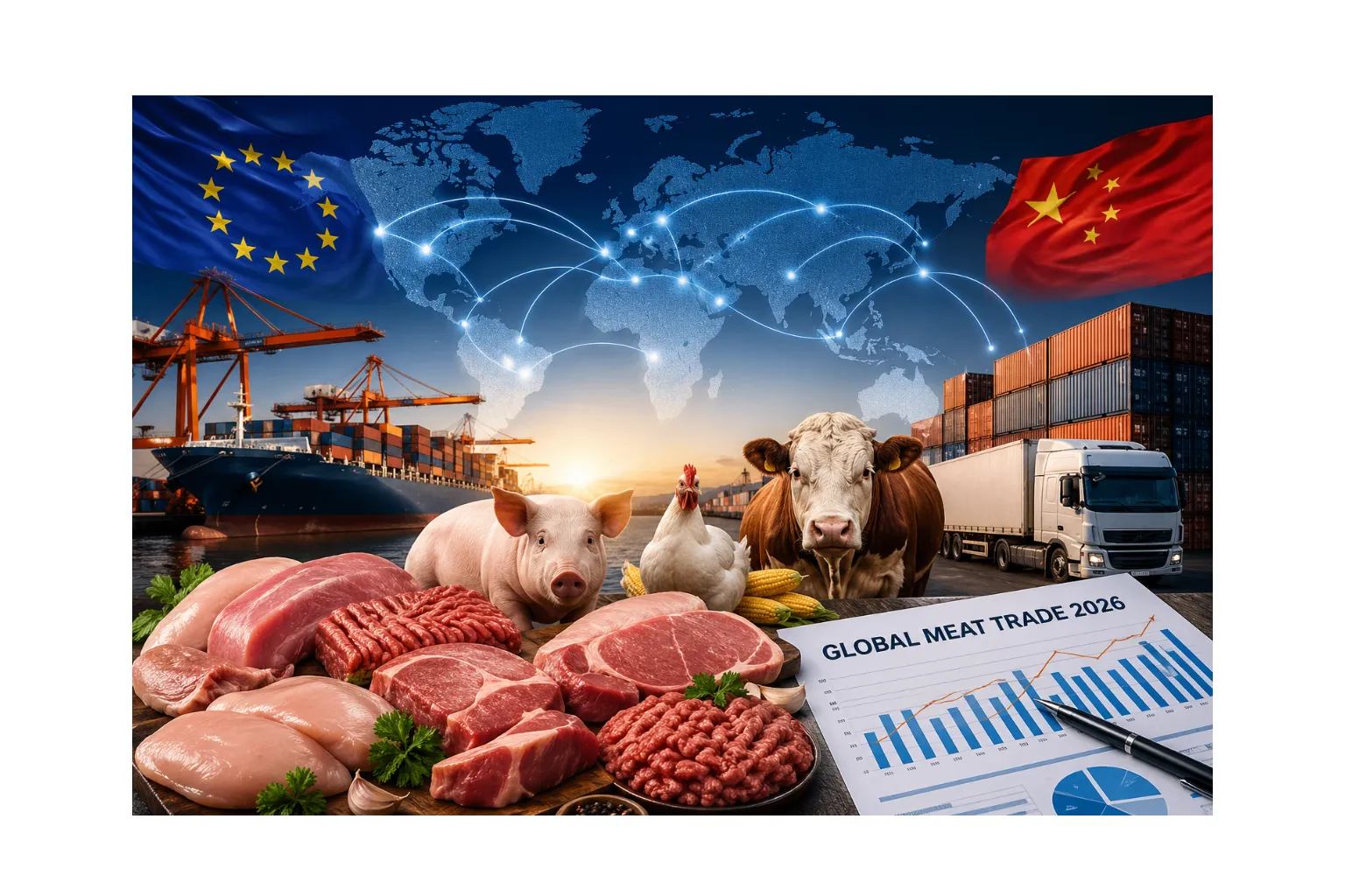 Războiul global al cărnii se mută în Asia. Unde pierde România și unde mai poate câștiga în 2026