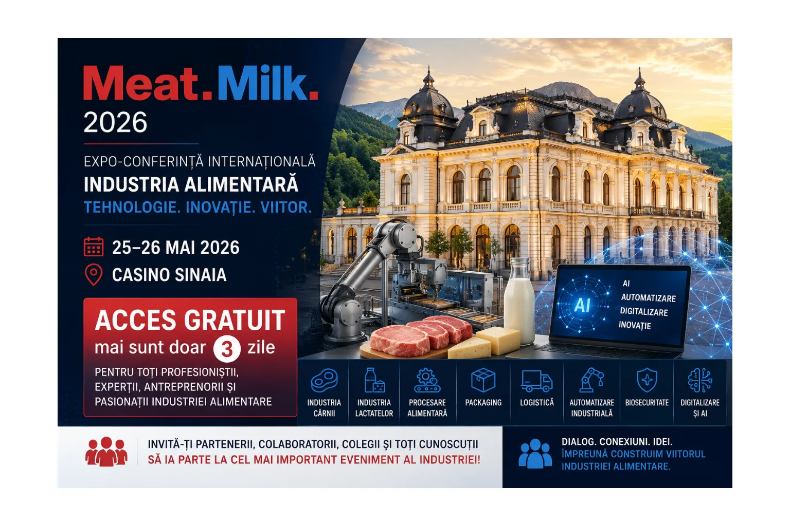 Viitorul industriei agroalimentare începe la Meat.Milk. 2026.