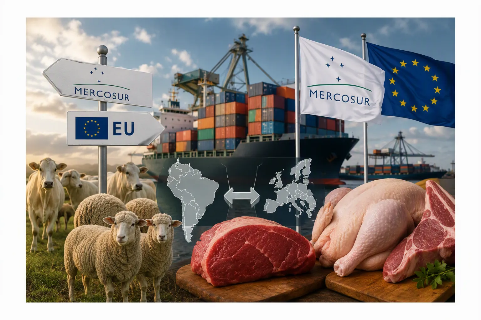 Mercosur: Amenințare reală sau concurență controlată pentru crescătorii europeni de bovine, ovine și păsări?