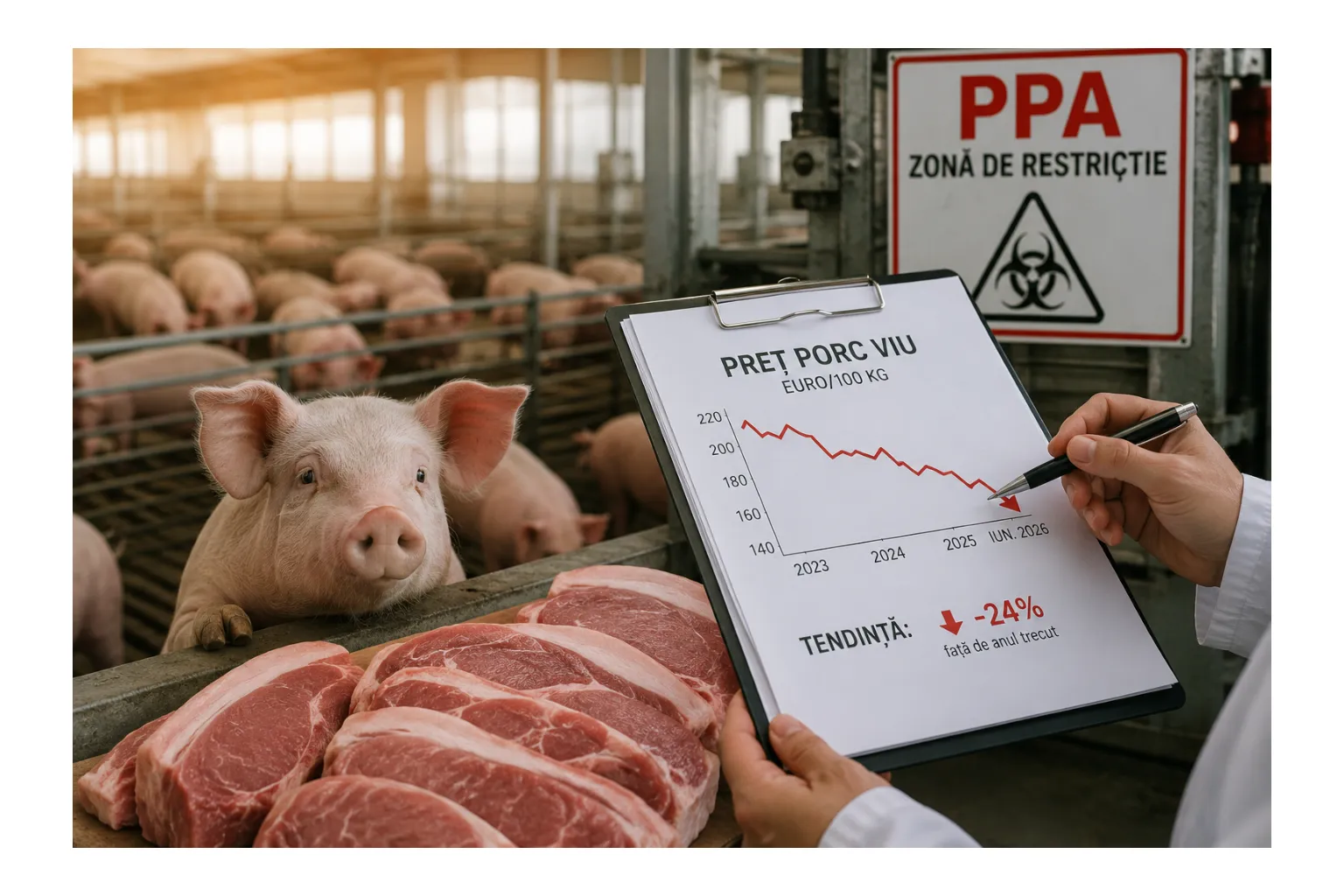 Prețul porcului viu în vara lui 2026: cum influențează noile focare de pestă porcină africană piața și industria de procesare