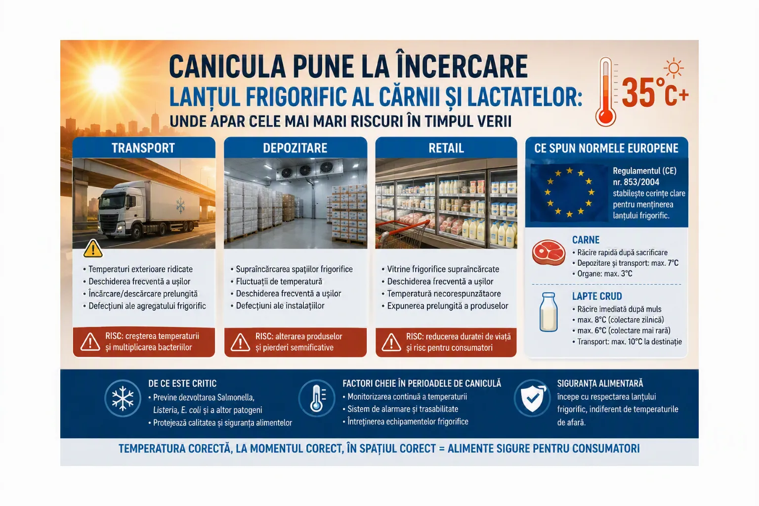 Riscurile apar încă din etapa de transport.