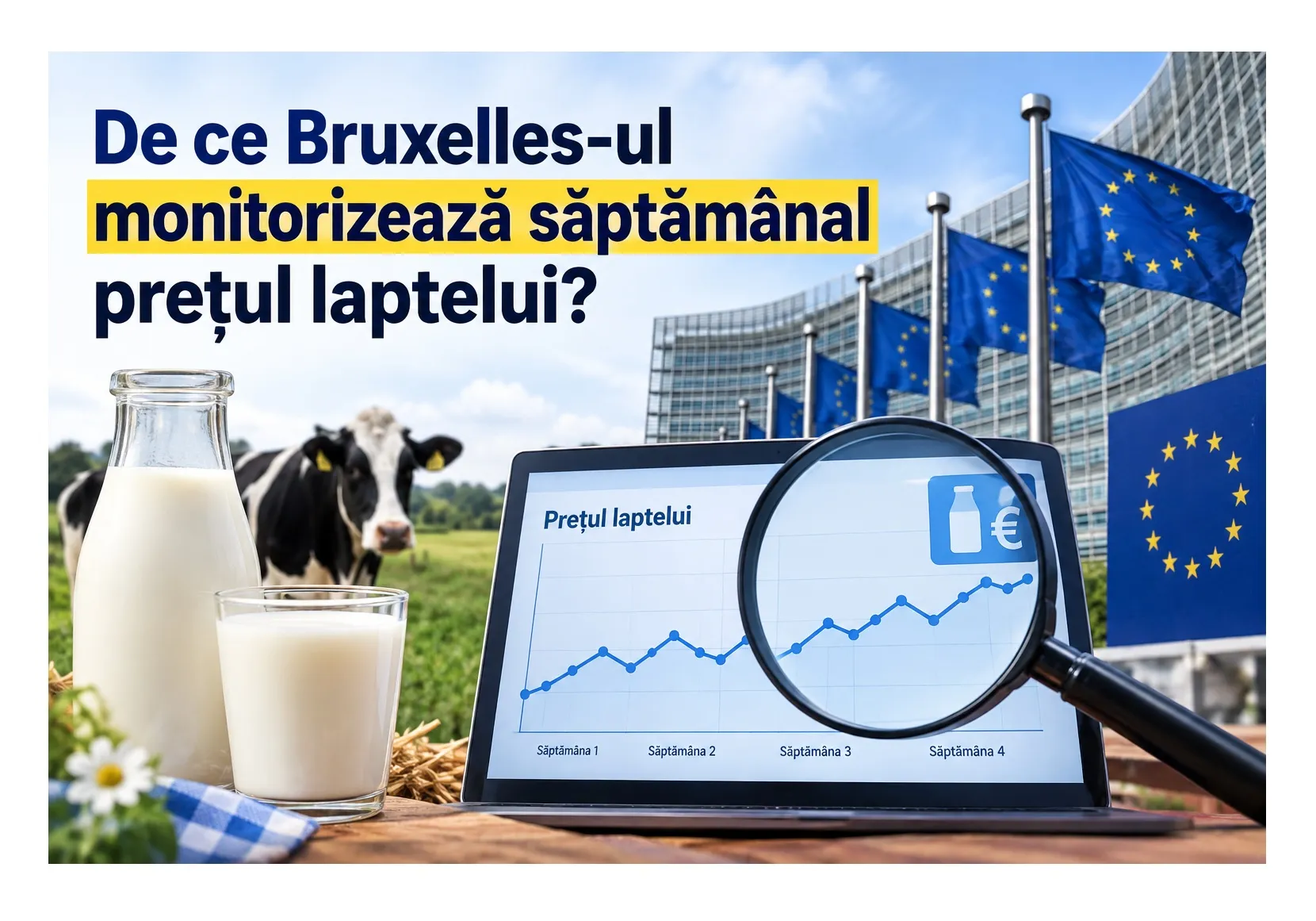 Primul reper: prețul laptelui crud