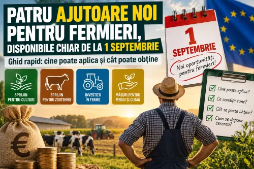 Cererile pentru cele două ajutoare de criză (suine și bovine) se depun la centrele județene și locale ale APIA.